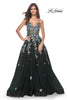Picture of: Gorgeous Sequin Floral Lace Applique A-Line Tulle Prom Dress in Black, Style: 32023, Detail Picture 1
