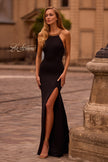 Picture of: Black Evening Dress with Gold Beaded High Neckline in Black , Style: 32976, Detail Picture 1