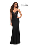 Picture of: Prom Dress with Beautiful Lace Bodice and Jersey Skirt in Black, Style: 30466, Detail Picture 2