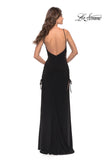 Picture of: Matte Jersey Dress Featuring Open Lace Up Sides in Black, Style: 31311, Detail Picture 2