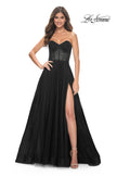 Picture of: Strapless Sweetheart A-Line Corset Prom Dress in Black, Style: 31971, Detail Picture 2