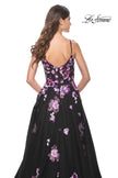 Picture of: Pretty Lace Sequin Embellished Gown with High Slit in Black, Style: 32030, Detail Picture 2