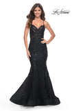 Picture of: Mermaid Prom Dress with Sequin Beaded Applique in Black, Style: 32033, Detail Picture 2