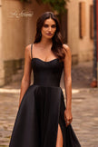 Picture of: Chic Stretch Mikado A-line Evening Dress with Sheer Back in Black , Style 32670, Detail Picture 2