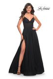 Picture of: Tulle A-line Prom Dress with Corset Sheer Bodice in Black, Style: 30334, Detail Picture 3