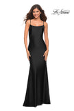 Picture of: Chic Luxe Jersey Gown with Train and V Back in Black, Style: 30458, Detail Picture 4