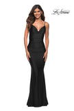 Picture of: Elegant Ruched Jersey Gown with Low Back in Black, Style: 30366, Detail Picture 5
