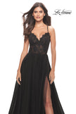 Picture of: Tulle Dress with Full Skirt and Sheer Lace Bodice in Black, Style: 31271, Detail Picture 5