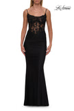 Picture of: Lace Corset Gown with Sheer Bodice and Rhinestones in Black, Style: 33774, Detail Picture 5