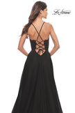 Picture of: Tulle Dress with Full Skirt and Sheer Lace Bodice in Black, Style: 31271, Detail Picture 6