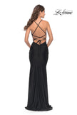 Picture of: Unique Jersey Dress with Open Criss Cross Sides in Black, Style: 31315, Detail Picture 6