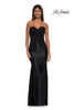 Picture of: Strapless Satin Dress with Lace Top and Sweetheart Neckline in Black, Style: 32582, Detail Picture 6
