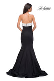 Picture of: Black and White Evening Dress with Mermaid Skirt in Black , Style 32914, Detail Picture 6