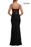 Picture of: Lace Corset Gown with Sheer Bodice and Rhinestones in Black, Style: 33774, Detail Picture 6