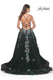 Picture of: Gorgeous Sequin Floral Lace Applique A-Line Tulle Prom Dress in Black, Style: 32023, Detail Picture 7