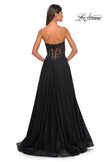 Picture of: A-Line Tulle Ballgown with Lace Illusion Bodice in Black, Style: 32313, Detail Picture 20