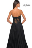 Picture of: A-Line Tulle Ballgown with Lace Illusion Bodice in Black, Style: 32313, Detail Picture 22