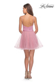 Picture of: Short Tulle Homecoming Dress with Scoop Neck in Blush, Style: 28156, Detail Picture 2