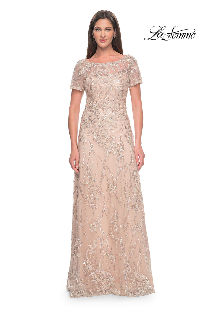 Picture of: Gorgeous Beaded Mother of the Bride Dress with High Neckline in Blush, Style: 31639, Main Picture