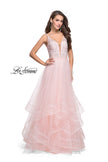 Picture of: Prom Dress with Tulle Skirt and Lace Beaded Bodice in Blush, Style: 25639, Main Picture