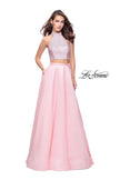 Picture of: Mikado Two Piece A-line Dress with Metallic Beading in Blush, Style: 25705, Main Picture