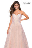 Picture of: Sweetheart Sequin Dress with Criss Cross Straps in Blush, Style: 27541, Main Picture