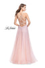 Picture of: High Neck Tulle A-line Prom Dress with Pockets in Blush, Style: 26250, Back Picture