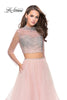 Picture of: Long Sleeve Two Piece Dress with Tulle Ruffle Skirt in Blush, Style: 25555, Detail Picture 1