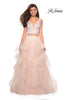 Picture of: Two Piece Metallic Tulle Dress with Rhinestone Bust in Blush, Style: 27445, Detail Picture 1