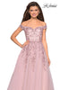 Picture of: Off the Shoulder Tulle Gown with BEaded Embellishments in Blush, Style: 27595, Detail Picture 1
