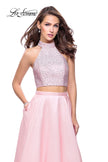 Picture of: Mikado Two Piece A-line Dress with Metallic Beading in Blush, Style: 25705, Detail Picture 3