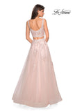 Picture of: Two Piece Floor Length Prom Dress with Lace Detail in Blush, Style: 27489, Detail Picture 3
