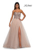 Picture of: A-line Tulle Prom Dress with Stunning Floral Beaded Design in Blush, Style: 32862, Detail Picture 3