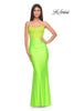 Picture of: Neon Ruched Jersey Dress with Illusion Corset Lace Top in Bright Green, Style: 32322, Detail Picture 2