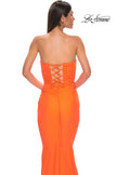 Picture of: Simple Jersey Mermaid Prom Dress with Sweetheart Neckline in Bright Orange, Style 32872, Detail Picture 20