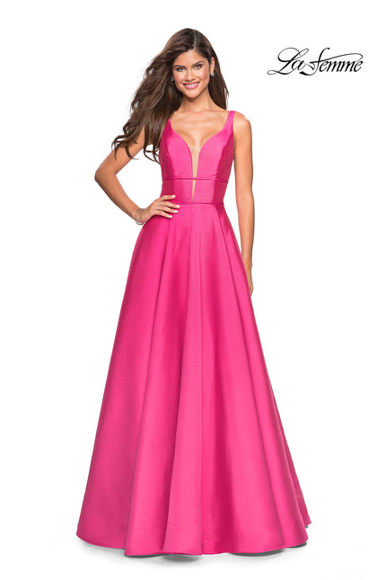 Picture of: A Line Sweetheart Prom Dress with Pockets in Bright Pink, Style: 26768, Detail Picture 2