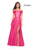 Picture of: Long Off The Shoulder Gown with Pockets in Bright Pink, Style: 27005, Detail Picture 2