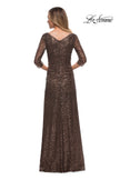 Picture of: Three-Quarter Sleeve Sequin Dress with Ruching, Style: 29195, Detail Picture 4