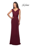 Picture of: Simple Long Jersey Dress with Empire Waist in Burgundy, Style: 26410, Main Picture