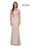 Picture of: Elegant Evening Gown with V Neck and Knot in Champagne, Style: 29926, Detail Picture 7