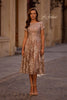 Picture of: Tea Length Mother of the Bride Dress with Short Sleeves, Style: 29830, Main Picture