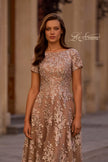 Picture of: Tea Length Mother of the Bride Dress with Short Sleeves, Style: 29830, Detail Picture 2