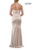 Picture of: Simple Strapless Satin Gown with Ruching Detail in Champagne, Style: 33531, Detail Picture 20
