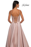 Picture of: Mikado A-line Gown with Lace Detail Neckline in Champagne, Style: 32878, Detail Picture 21