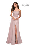 Picture of: Floor Length Prom Dress with Beaded Bust Detail in Champagne, Style: 27293, Detail Picture 2