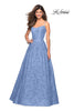 Picture of: Long Lace Organza Sweetheart Neckline Gown in Cloud Blue, Style: 27190, Main Picture