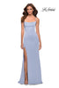 Picture of: Jersey Dress with Beaded Rhinestone Straps in Cloud Blue, Style 29720, Main Picture