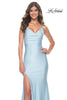 Picture of: Chic Jersey Dress with Draped Neck and Open Back in Cloud Blue, Style: 31878, Main Picture