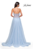 Picture of: Tulle A-line Prom Dress with Beautiful Rhinestone Side Detail in Cloud Blue, Style 32767, Detail Picture 14