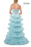 Picture of: Fabulous Tiered Ruffle Skirt Prom Dress with Strapless Top in Cloud Blue, Style: 33717, Detail Picture 22